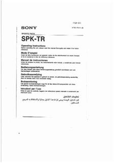 Sony CCD TR-SPK manual. Camera Instructions.